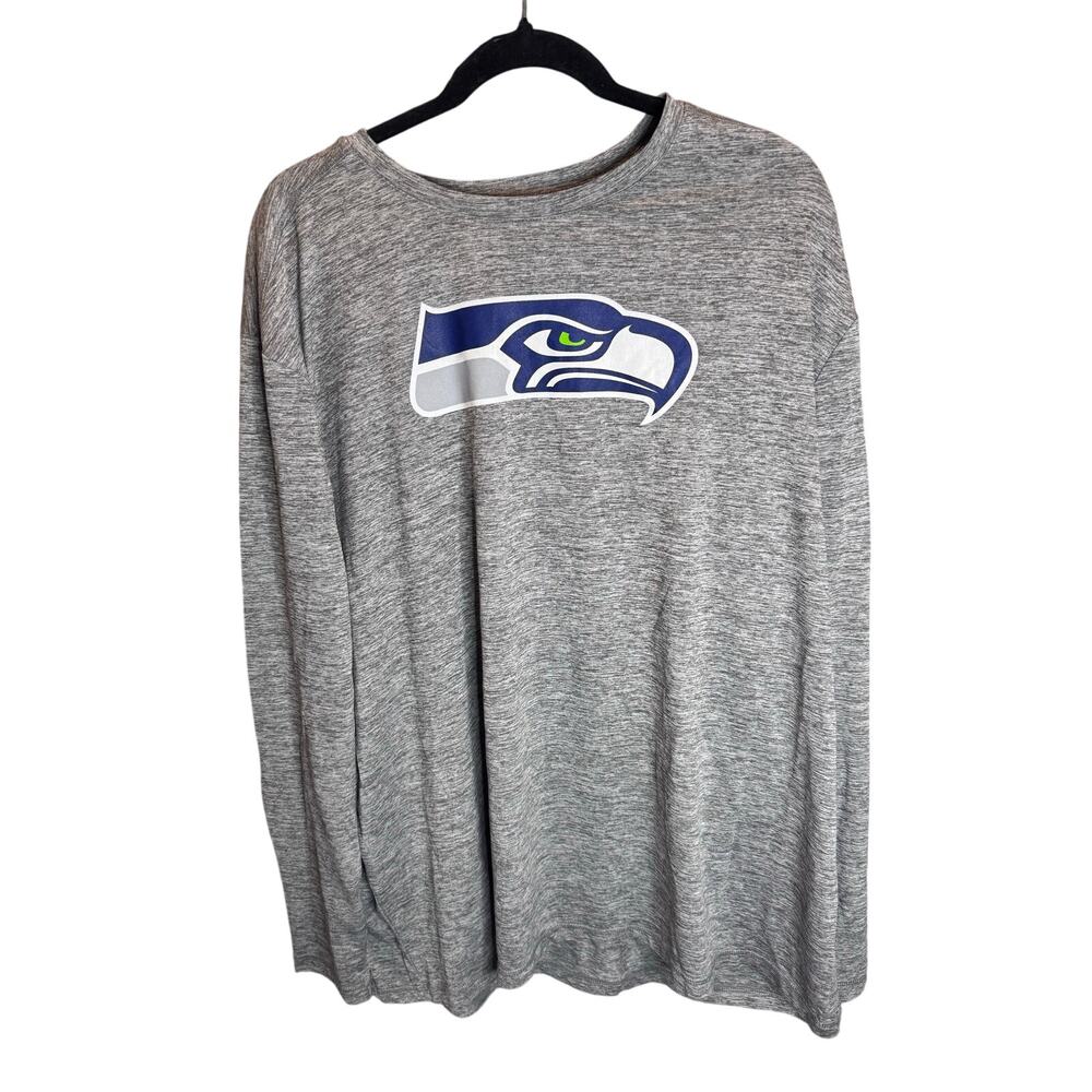 Seattle Seahawks Long Sleeve Shirt 2XL TX3 Team Apparel Grey Graphic Tee